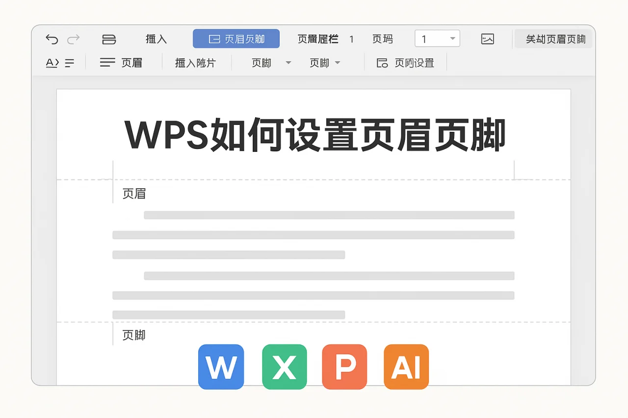 Wps如何设置页眉页脚