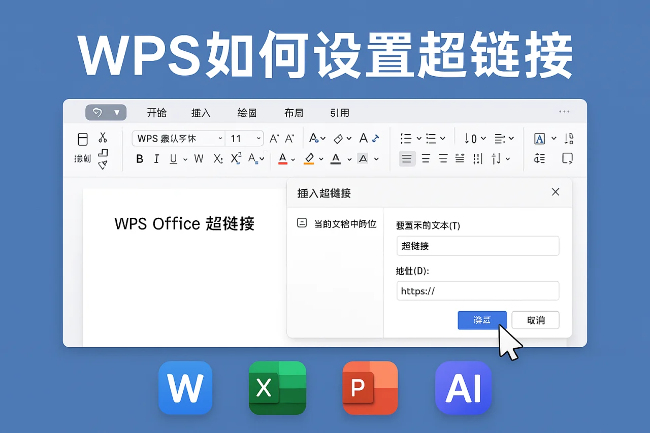 WPS如何设置超链接