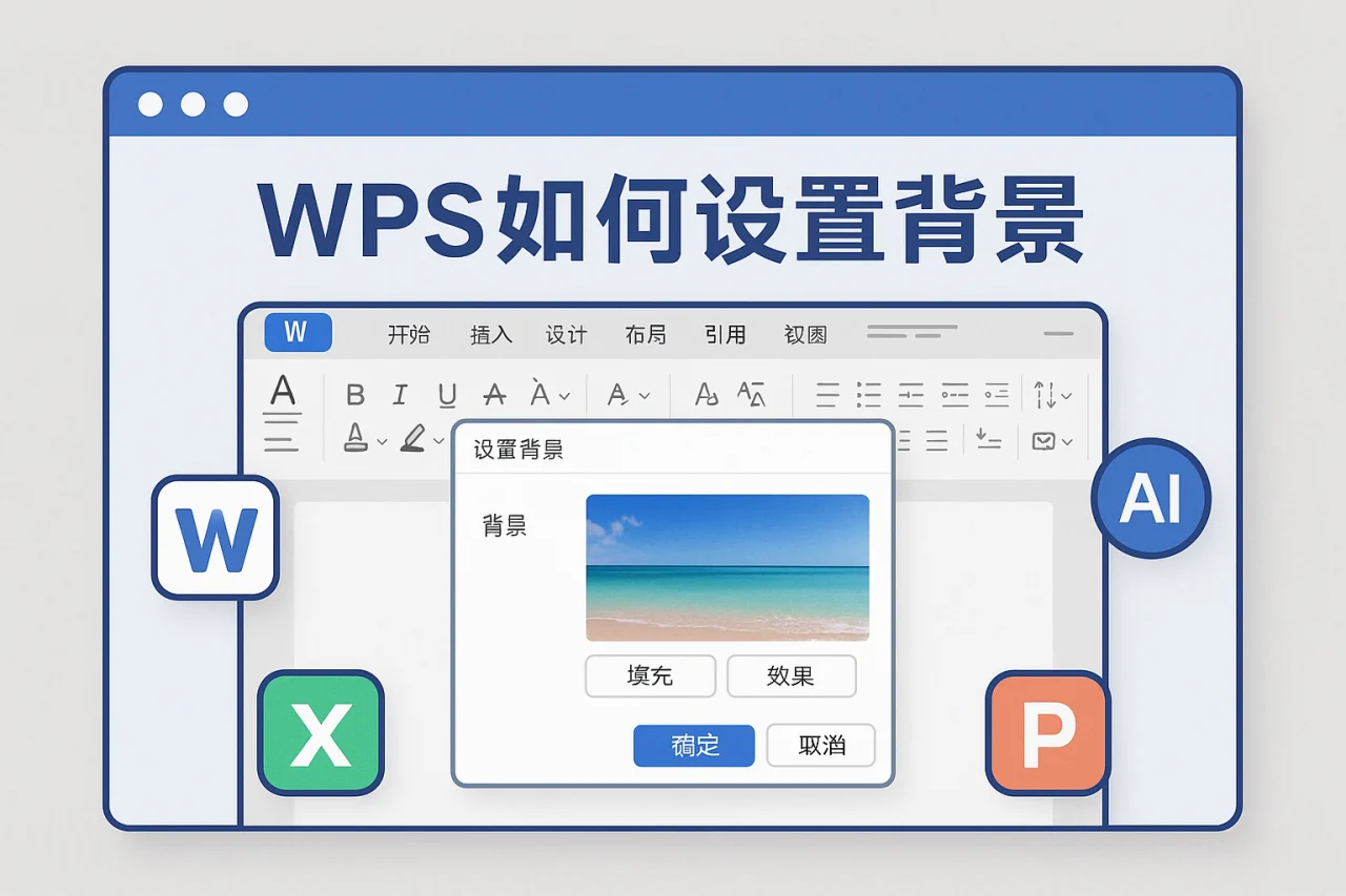 WPS如何设置背景
