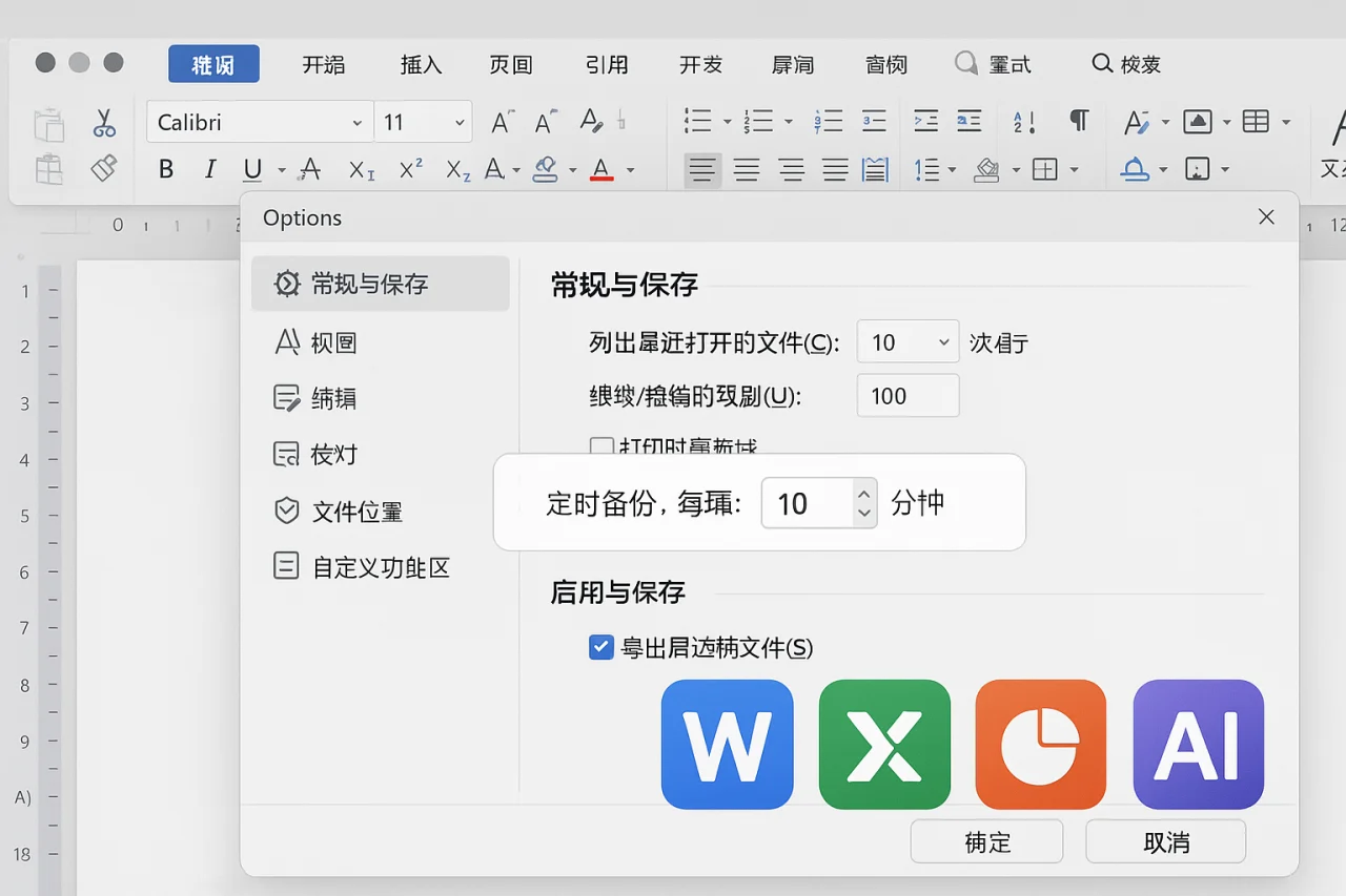 WPS如何设置保存时间