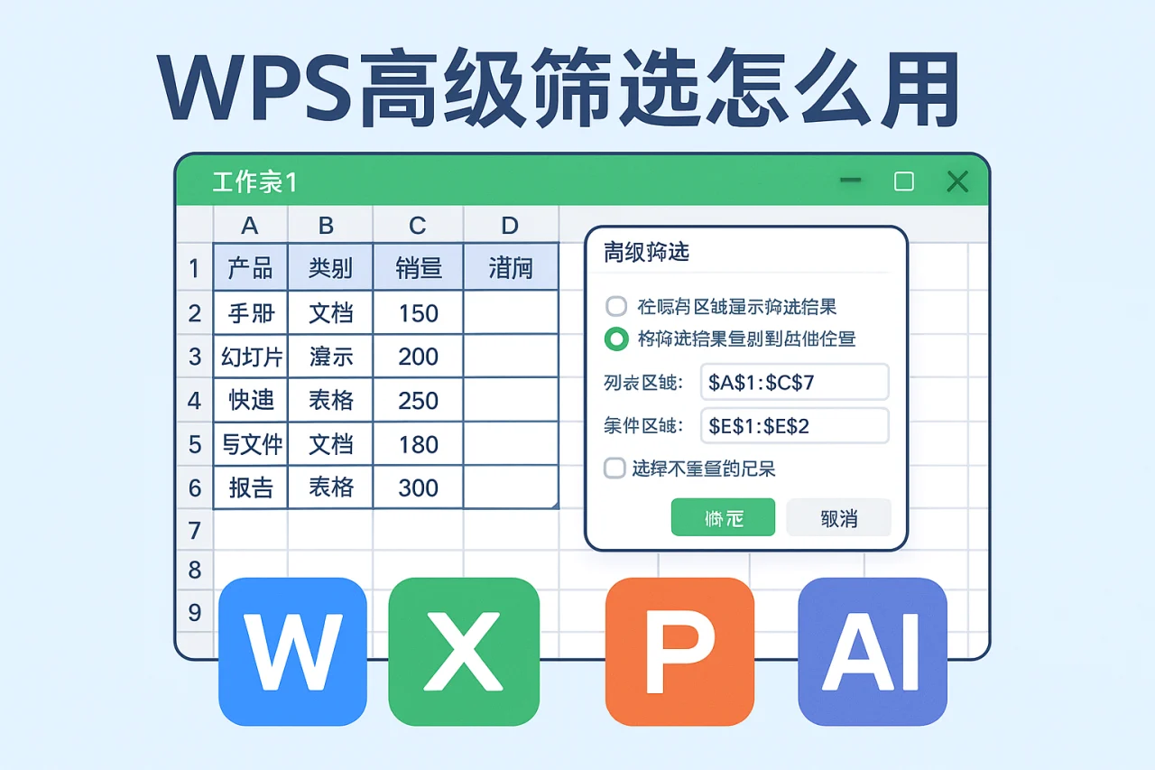 Wps高级筛选怎么用