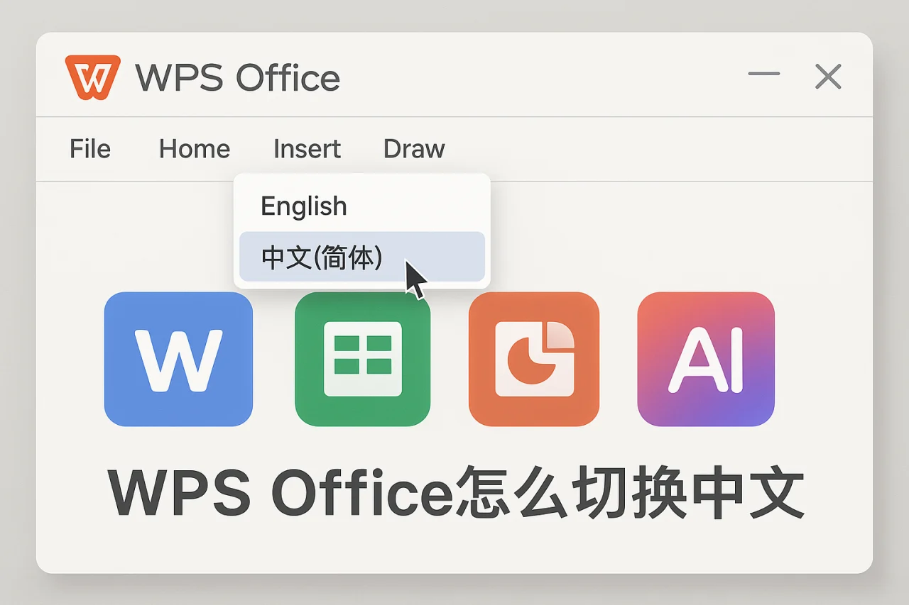 Wps office怎么切换中文