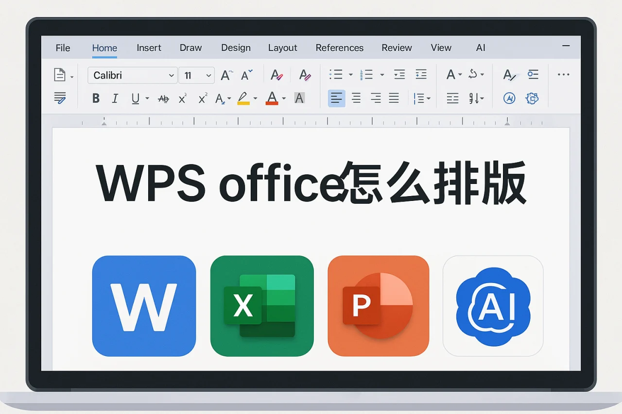 Wps office怎么排版