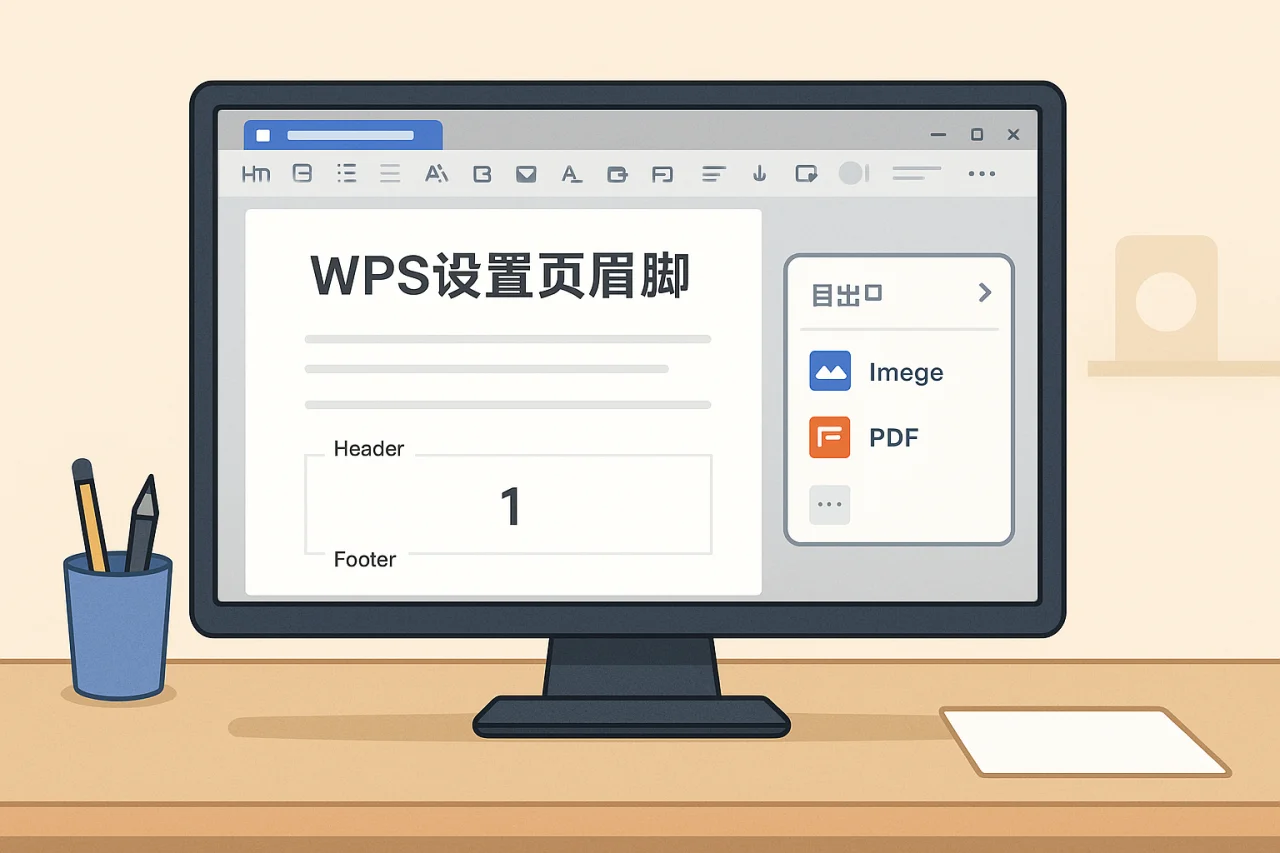Wps设置页眉页脚