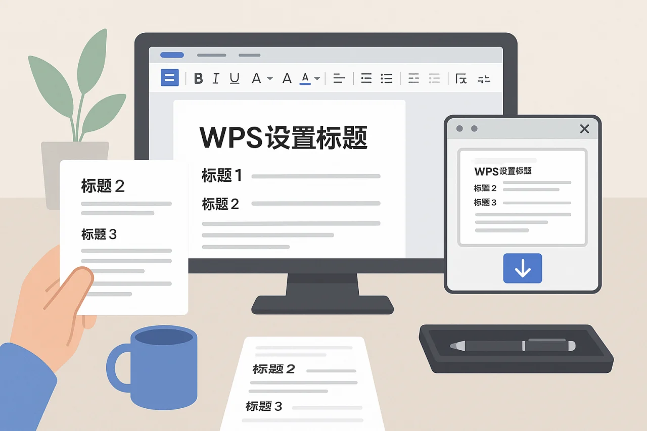 WPS设置标题