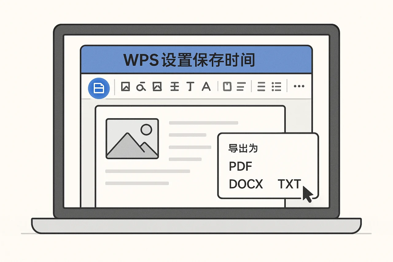 WPS设置保存时间