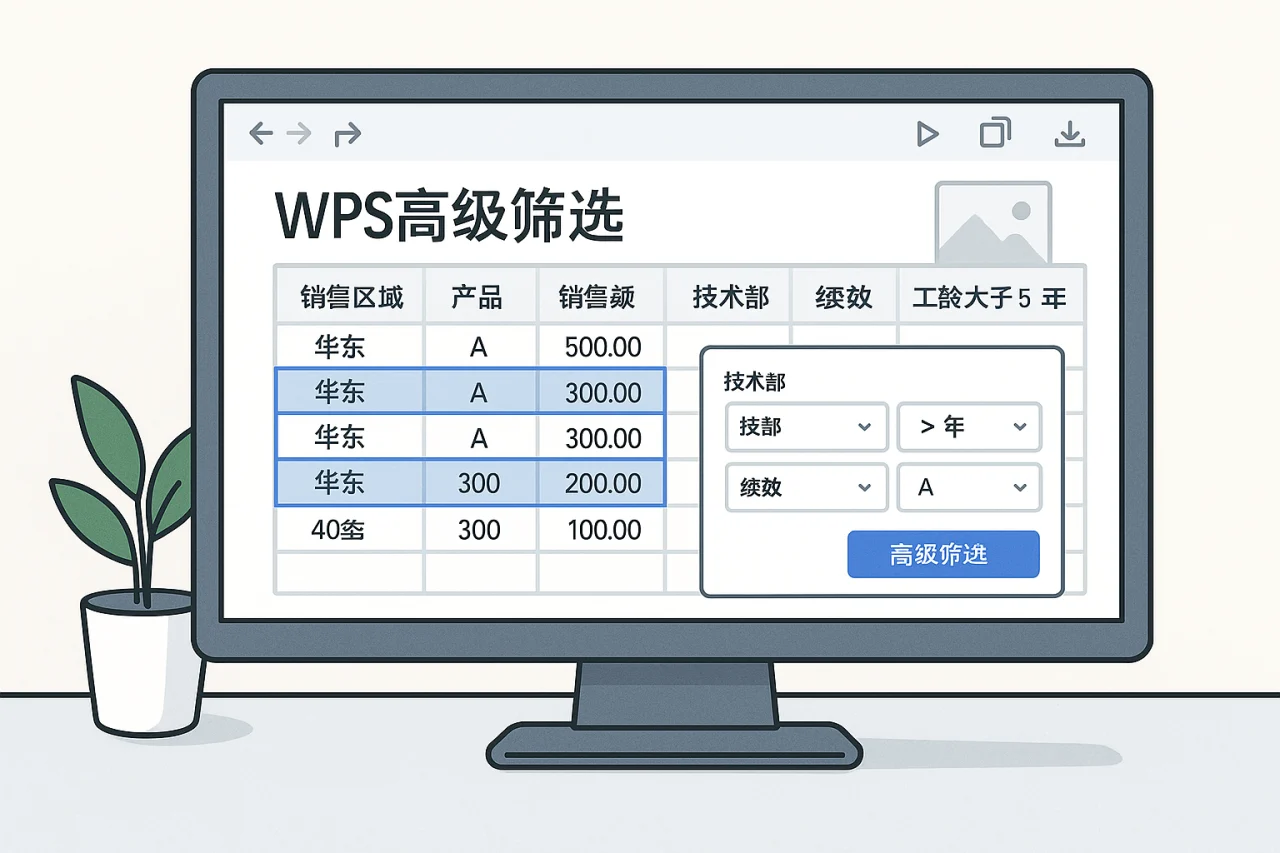 Wps高级筛选