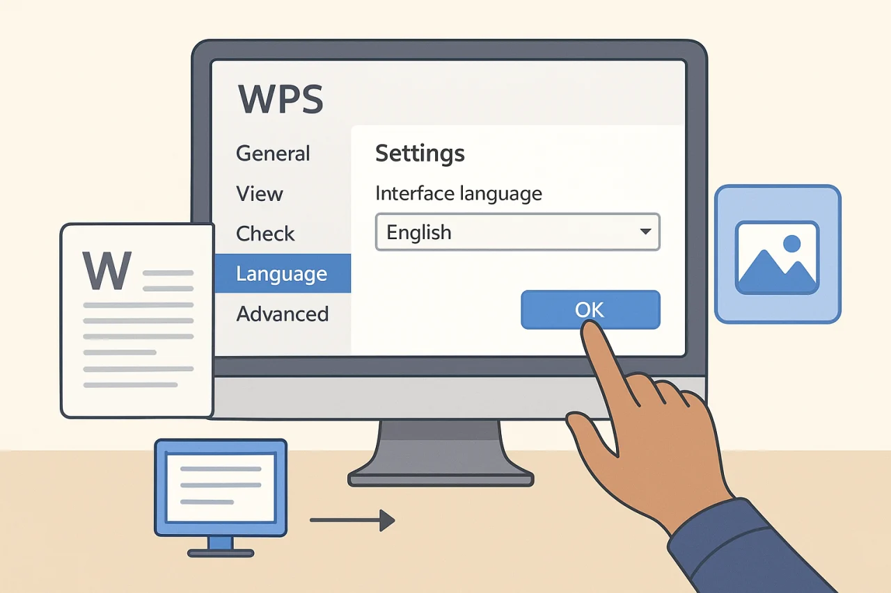 WPS中设置英语