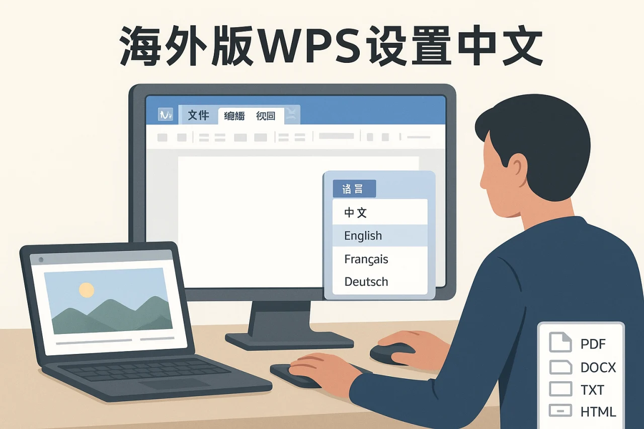 海外版WPS设置中文