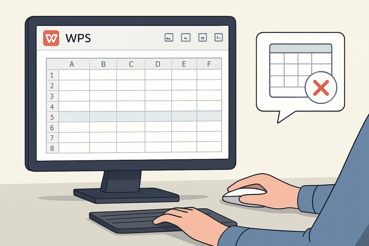 WPS删除表格空行