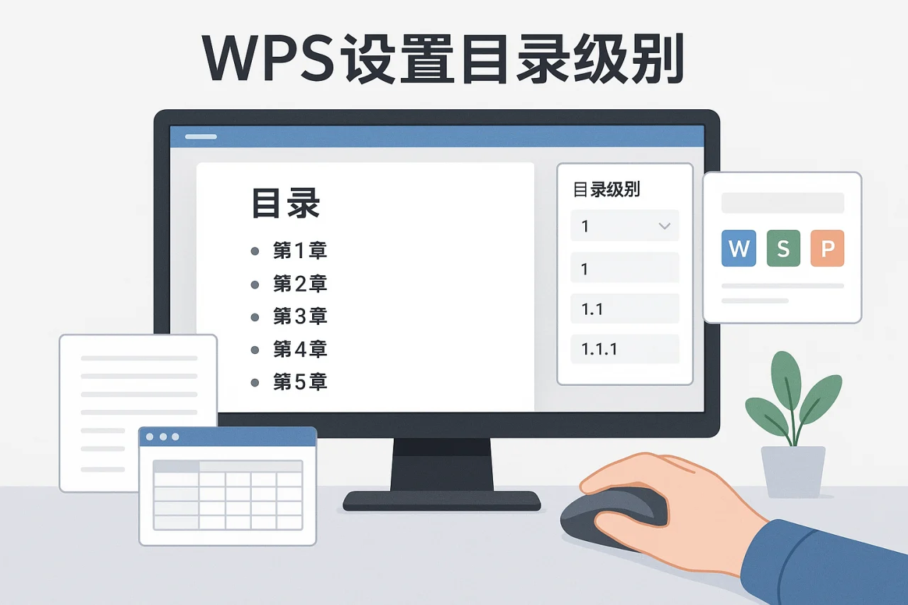 WPS设置目录级别