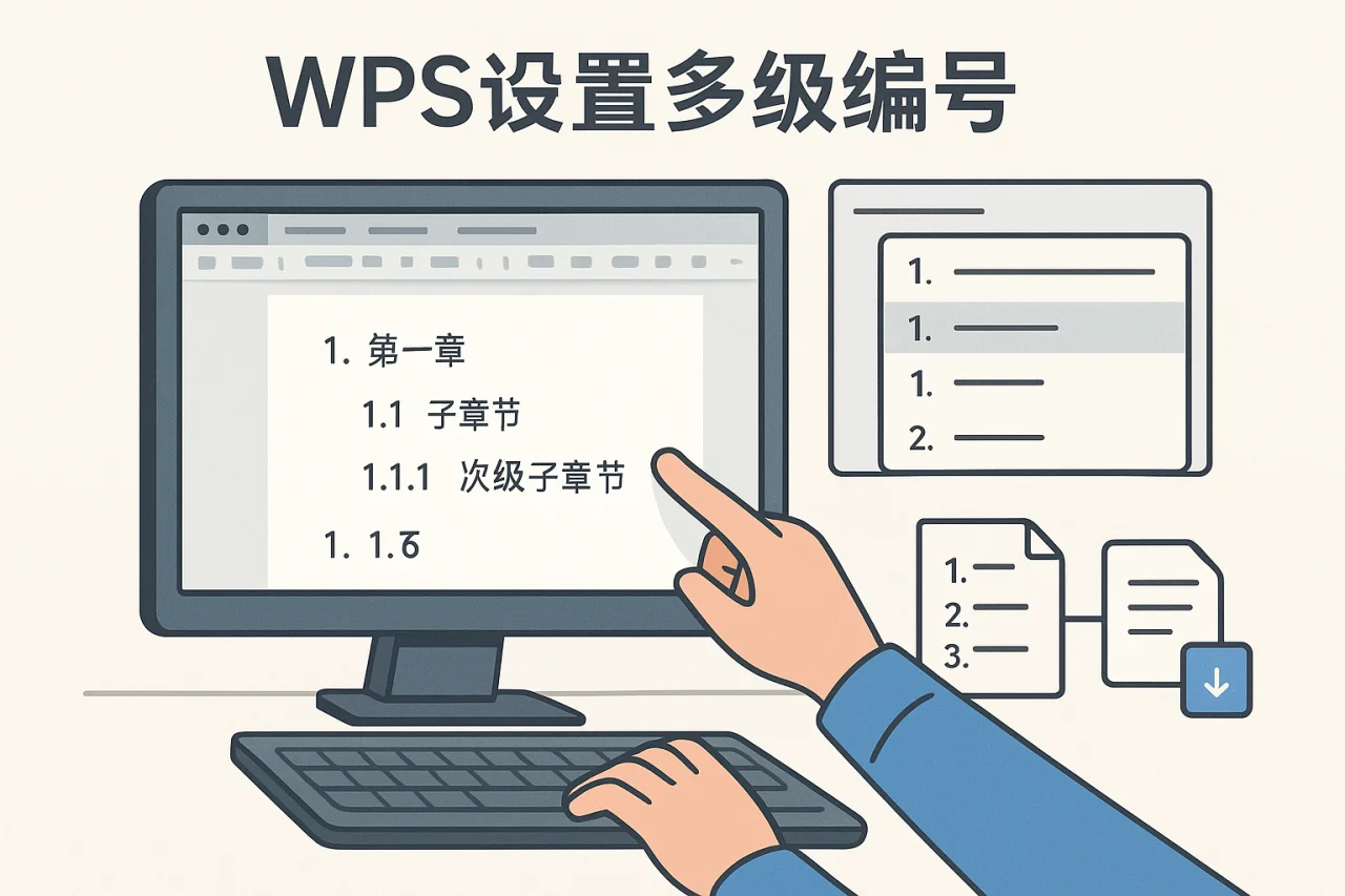 WPS设置多级编号