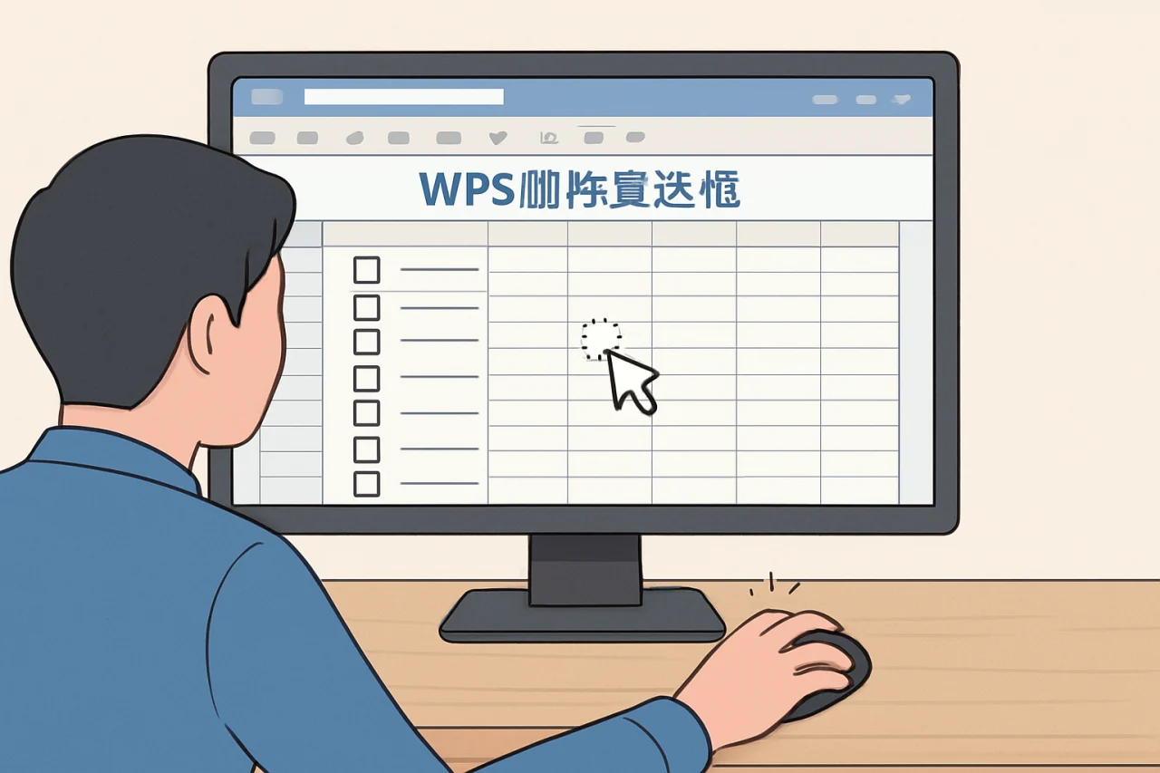 WPS删除复选框