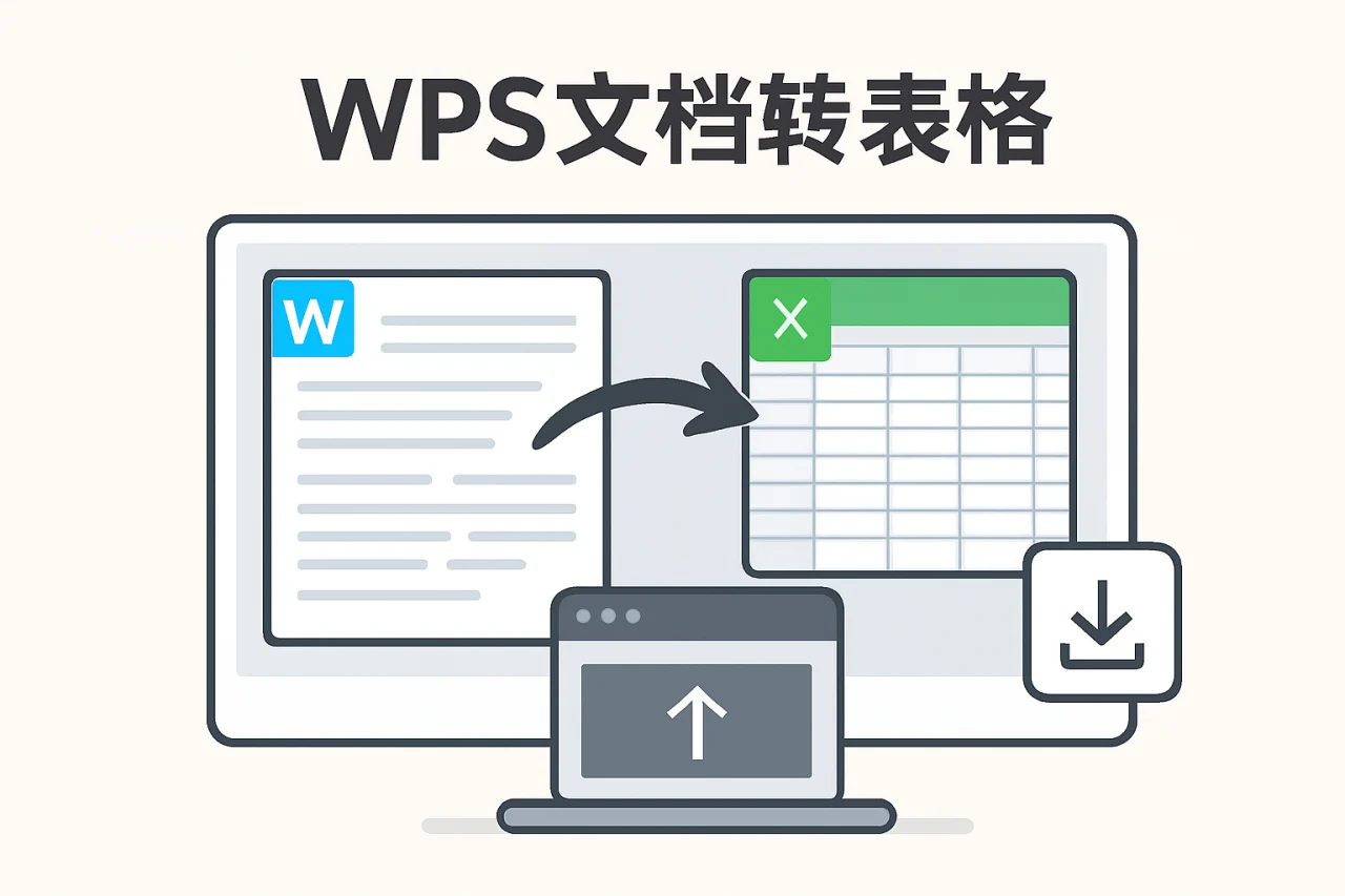 WPS文档转表格