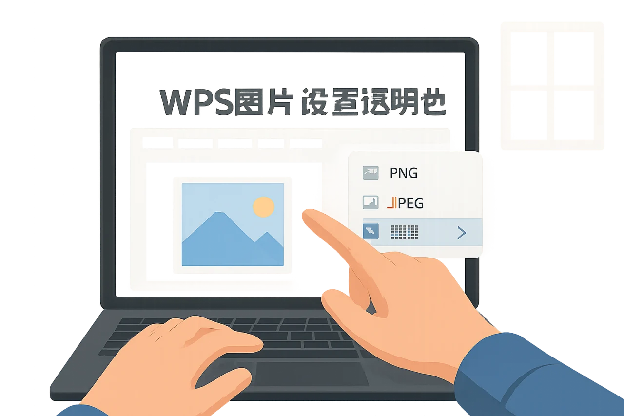 WPS图片设置透明色