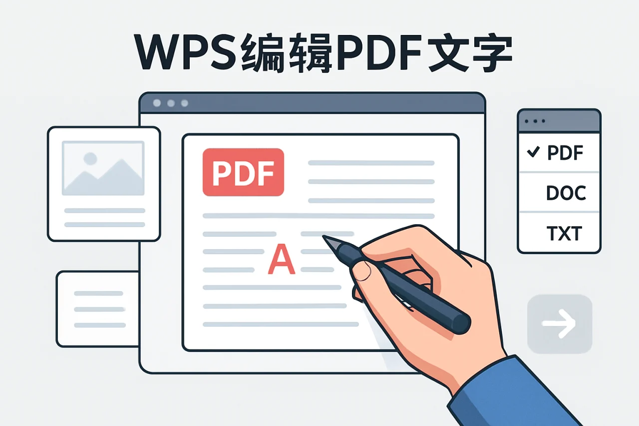WPS编辑PDF文字