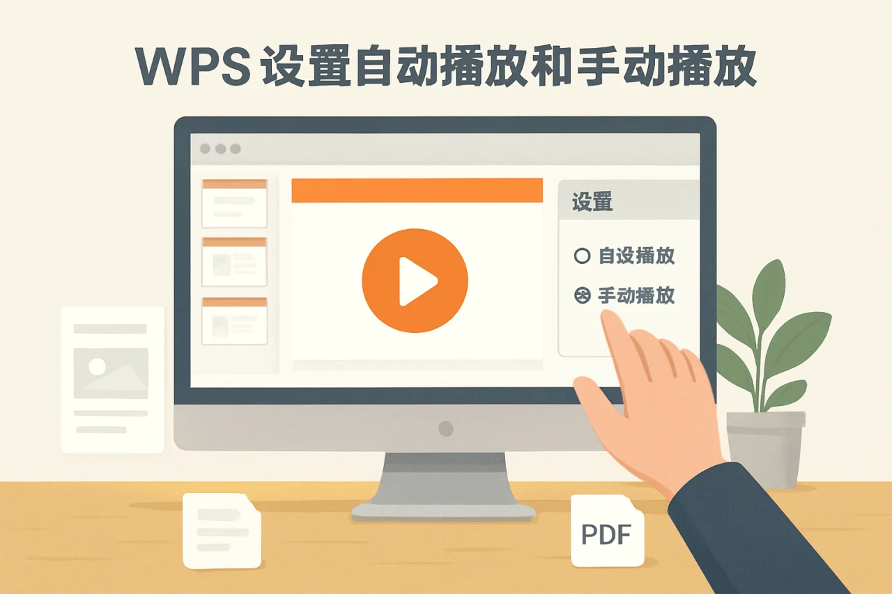 WPS设置自动播放和手动播放