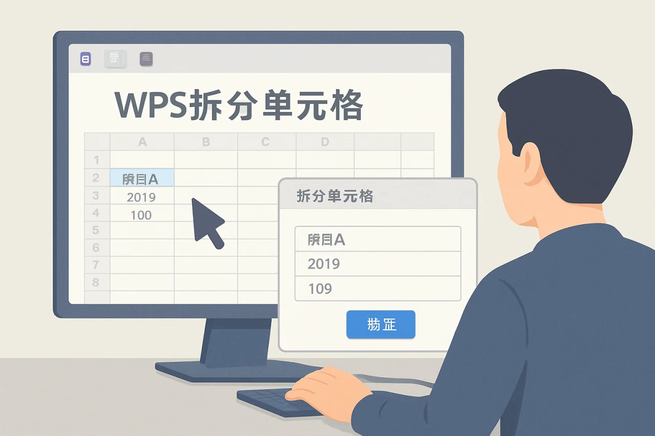 WPS拆分单元格