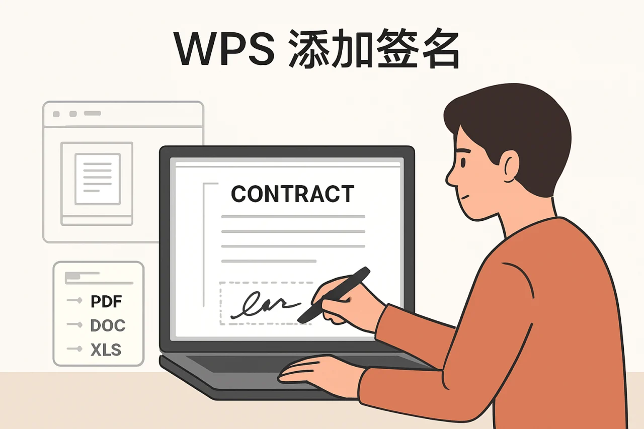 WPS 添加签名