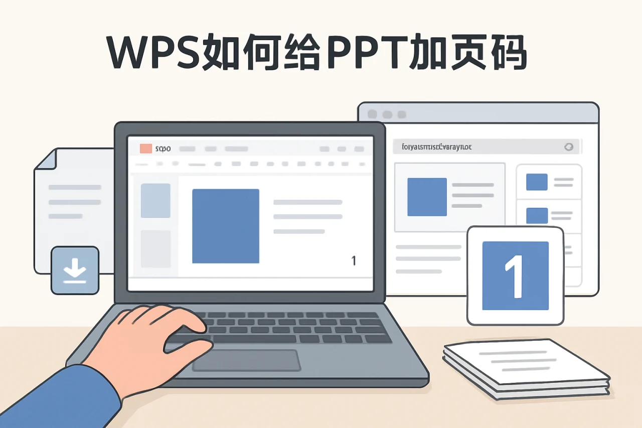wps如何给ppt加页码
