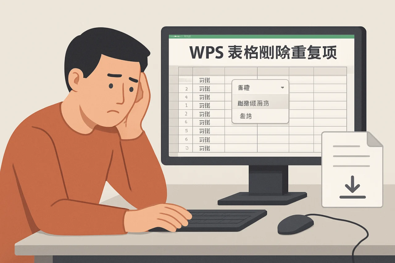 WPS 表格删除重复项