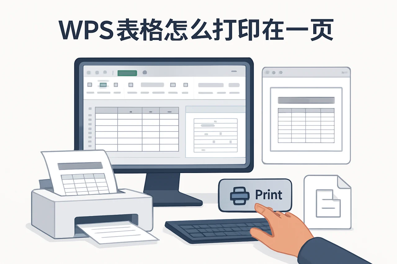 WPS 表格怎么打印在一页