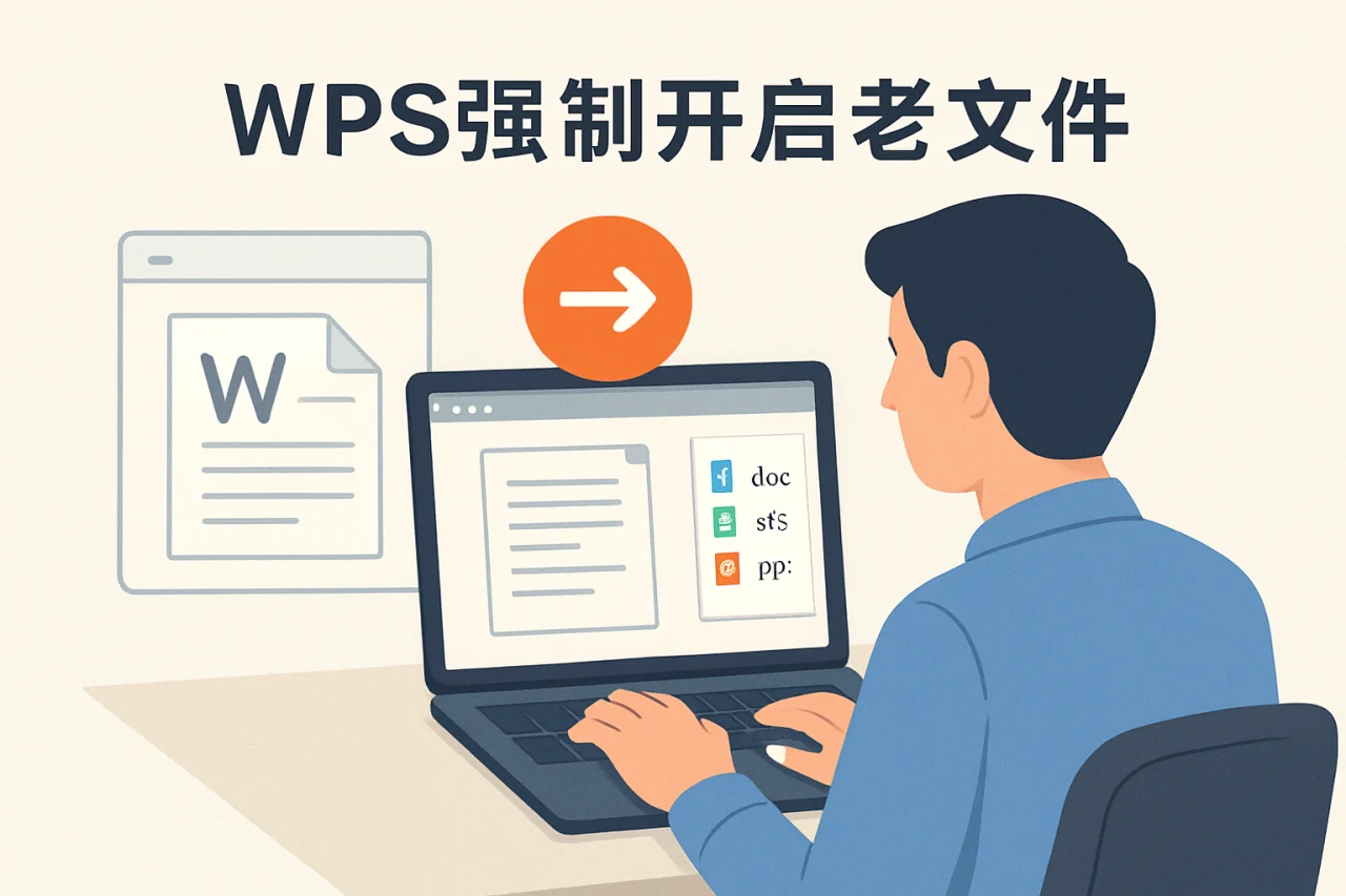 WPS强制开启老文件