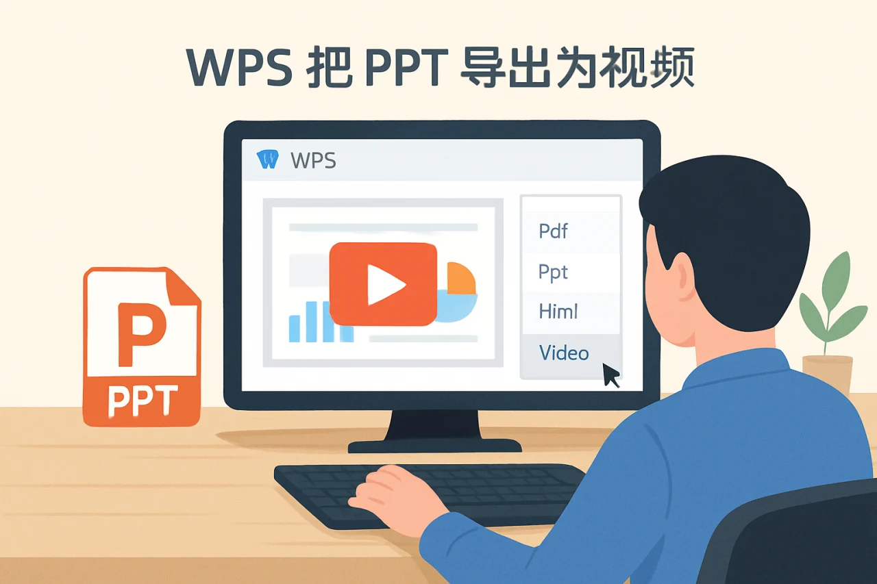 WPS 把 PPT 导出为视频