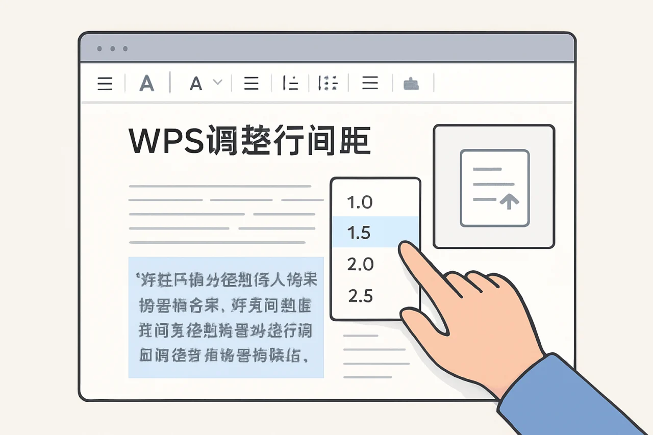 WPS调整行间距