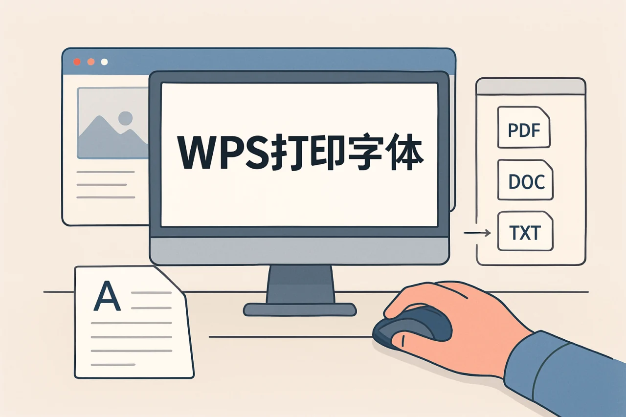 WPS打印字体