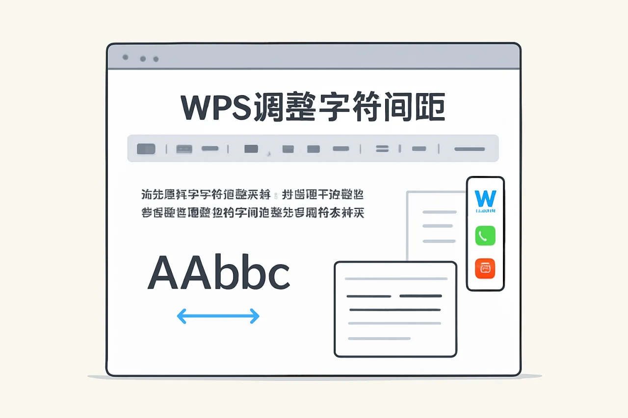 WPS调整字符间距
