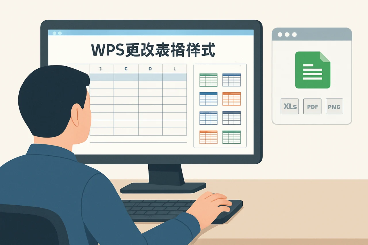 WPS更改表格样式