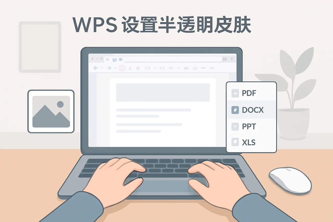 WPS设置半透明皮肤