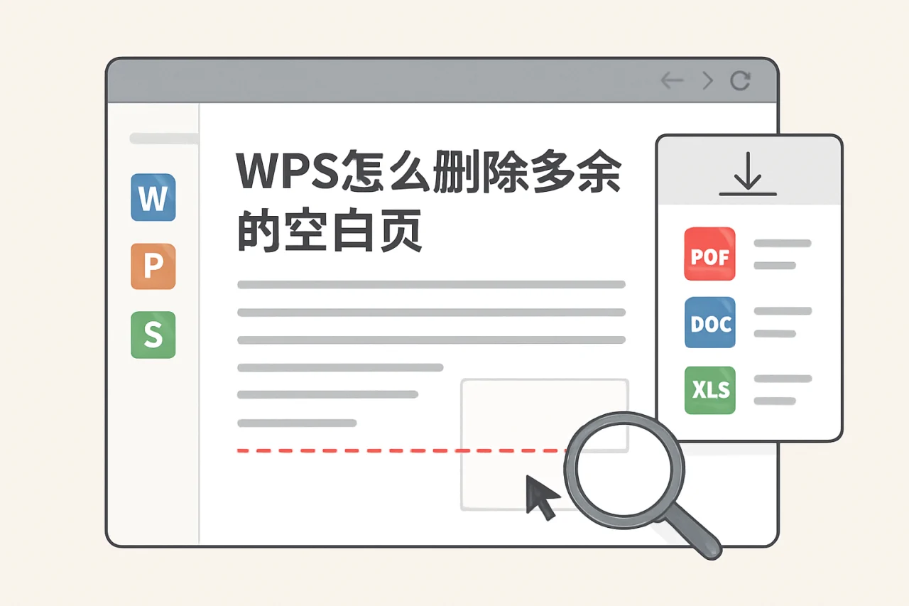 wps怎么删除多余的空白页