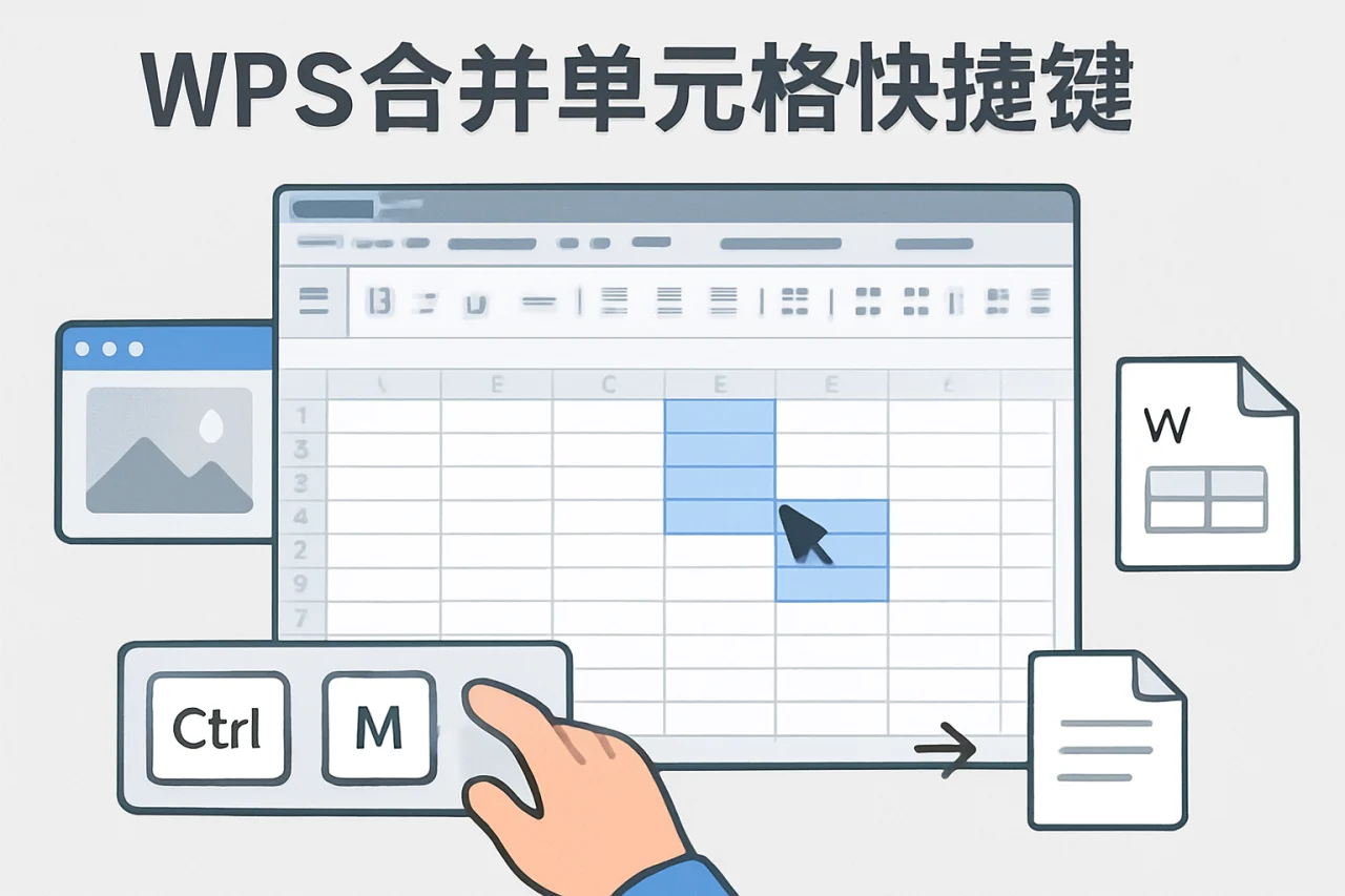 wps合并单元格快捷键