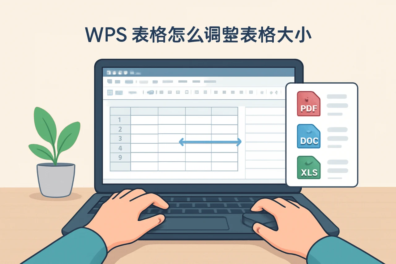wps表格怎么调整表格大小