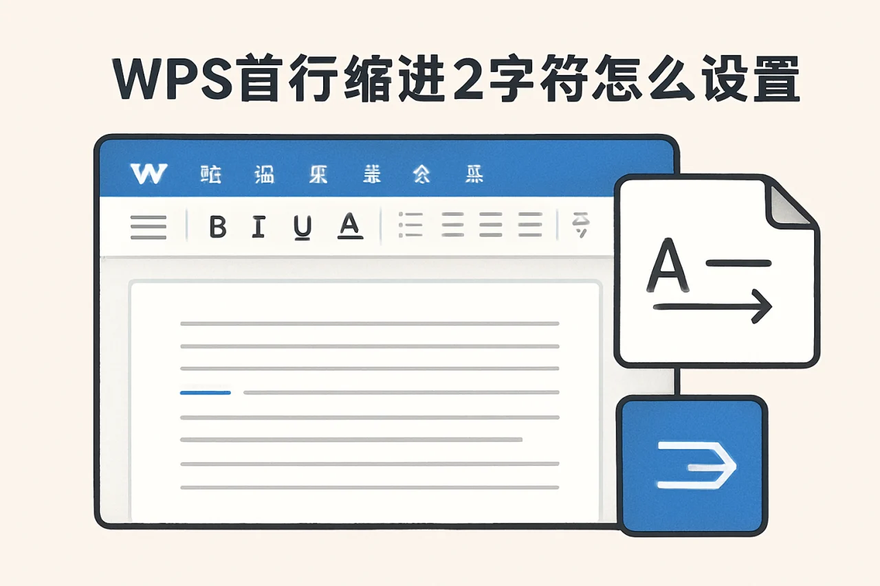 wps首行缩进2字符怎么设置