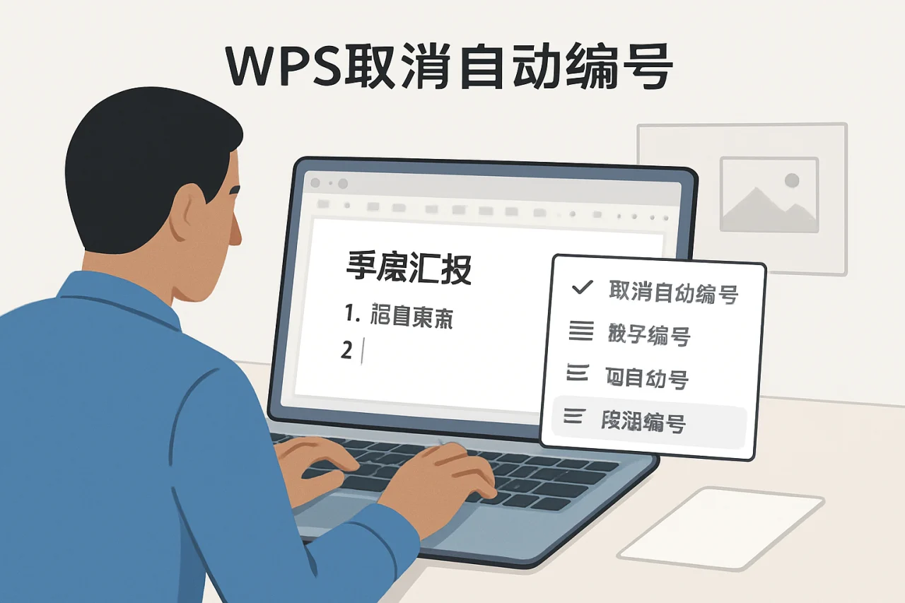 wps取消自动编号