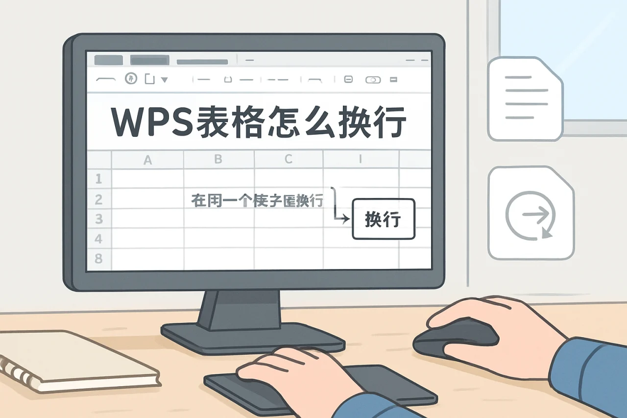 wps表格怎么换行