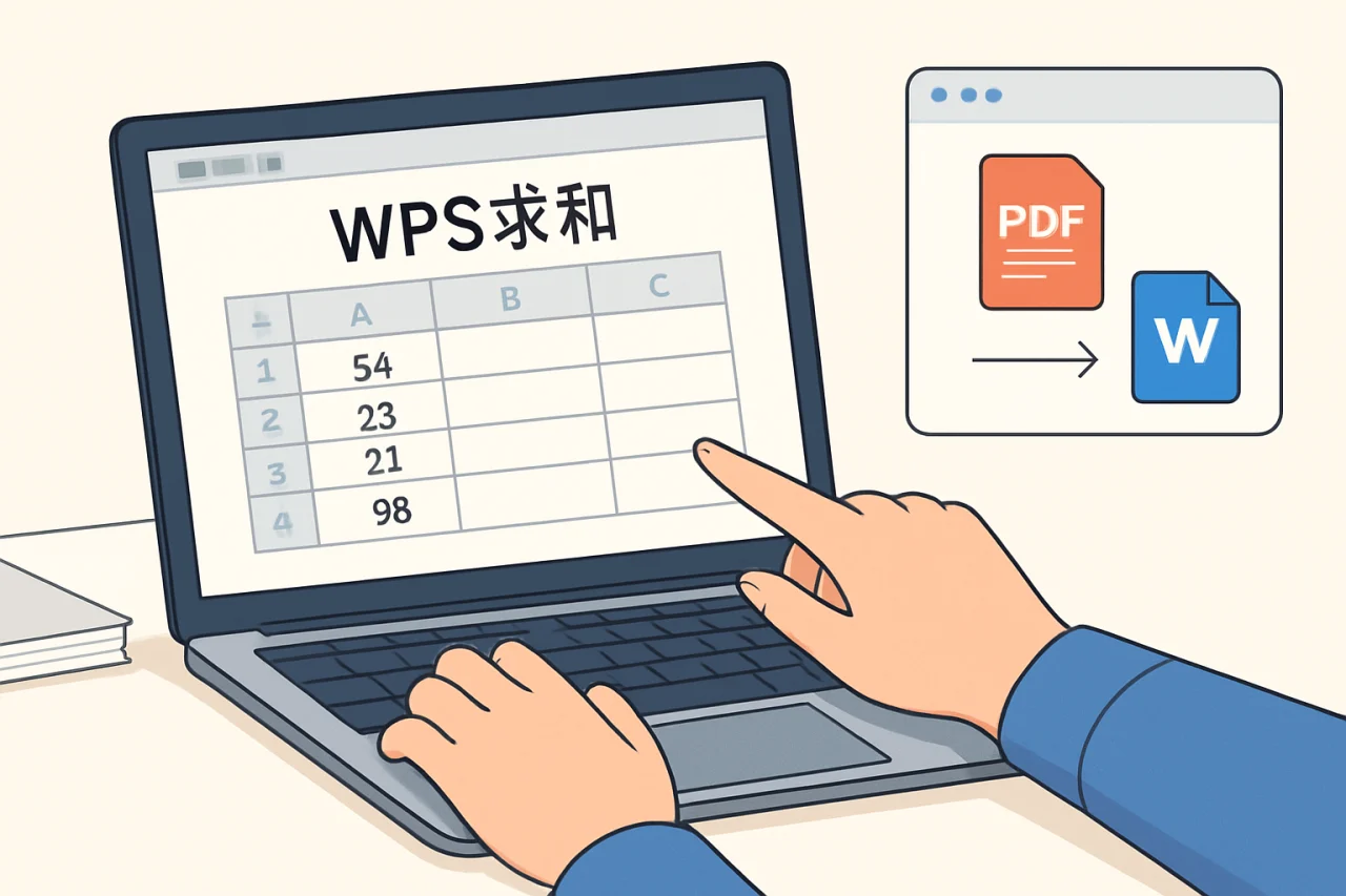 wps求和