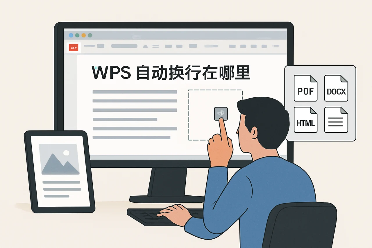wps自动换行在哪里