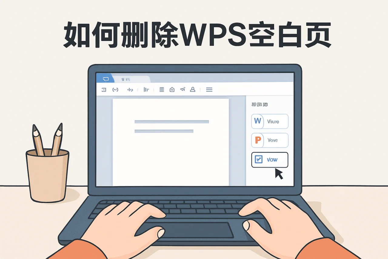 如何删除wps空白页