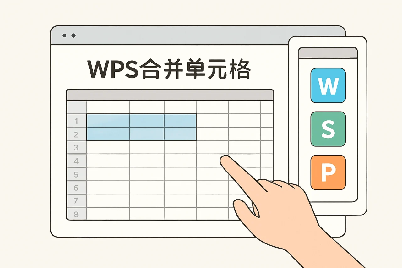 wps合并单元格