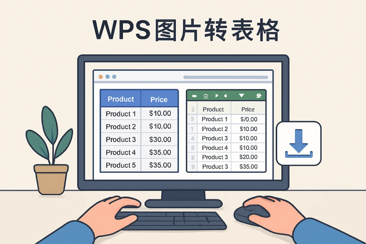 wps图片转表格