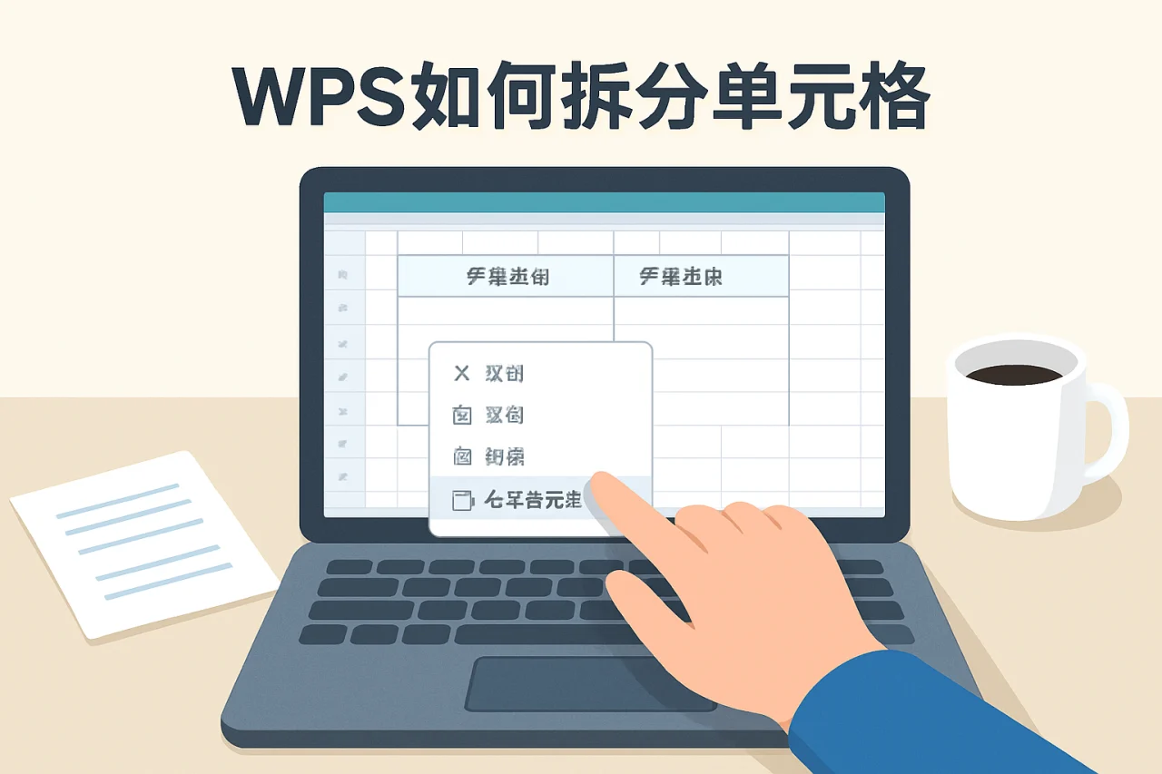 wps如何拆分单元格