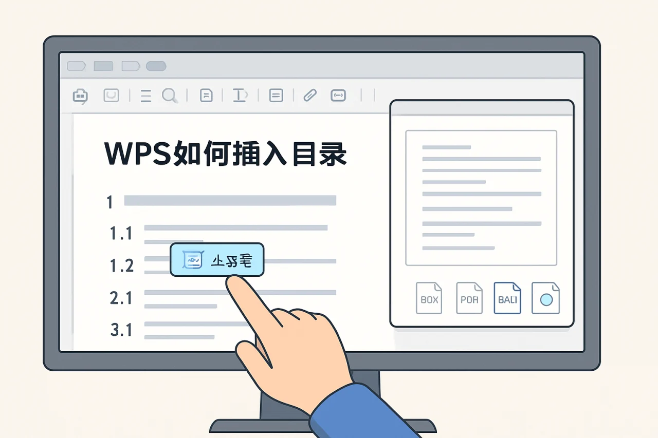 wps如何插入目录