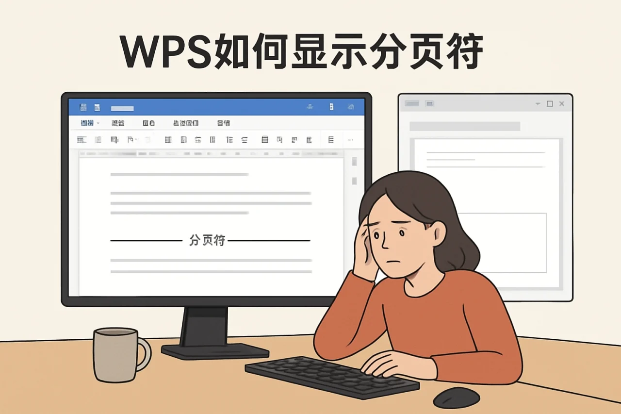 wps如何显示分页符